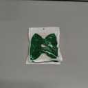 2 x 4" Glitter Sparkly Christmas Green Sequin Hair Bows Clips for Toddler Girls St Patrick's Day Easter Mardi Gras Birthday Wedding Holiday Party Dress Outfit Decor Accessory Gift