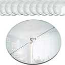 Light In The Dark 5 Inch Round Mirror Candle Plate with Beveled Edge Set of 12 - Small Round Mirrors for Centerpieces, Wall Dcor, Crafts