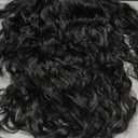 26 Inch Long Curly Wigs for Women, Water Wave Black Wig Middle Part Heat Resistant Natural Looking Synthetic Wig for Daily Party Use