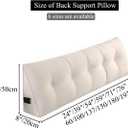 Full Triangle Bed Wedge Pillow for headboard Gap Triangular Reading Pillows for Sitting in Bed Adult Wedge headboard Pillow, Beige