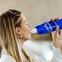 Elite Screens Collapsible Water Bottles - 3-Pack, 16.9 oz, Blue - Foldable & Reusable Water Bottle with Carabiner Strap for Hiking, Camping & Cycling - Long Flight Must-Haves & Theme Park Essentials