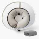 Inflatable Dog Surgery Recovery Collar (Grey, L)  2-in-1 Soft Donut Cushion & Clear Protective Cone with Free Microfiber Towel, Adjustable Post-Operative Comfort Collar for Medium & Large Dogs