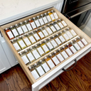 Famhap Spice Drawer Organizer, 36PCS Interlocking Expandable Seasoning Rack Tray Insert for Kitchen Drawers, Spice Rack Drawer for Spice Jars