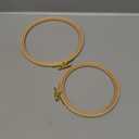 Nurge 4 Inch, 5 Inch  (1 Piece of Each Size) Premium Beech Wood Gold Clasp Embroidery Hoop 8mm/0.3" Thickness
