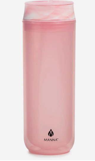 Manna Navigator Double Water Bottle, 22Oz/660ml Pink/White