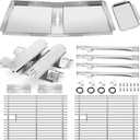 Grill Replacement Parts for Nexgrill 4 Burner 720-0830H, 720-0783E, 24" - 30" Grease Tray, Grill Grates, Burner Tube, Heat Plates and Igniters Kit for Home Depot Nexgrill 720-0830H Replacement Parts