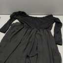 YnimioAOX Women's Off Shoulder Long Sleeve Maternity Dress for Photography Chiffon Maternity Gown for Photoshoot (Black)