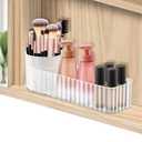 Poeland Clear Rotating Storage Box, Makeup Organizer Tray, Medicine Cabinet Shelves Organizer for Bathroom Mirror Cabinets, Counter, Vanity (Transparent)