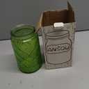 ANSQU Vintage Glass Canister, Vintage Colored Mason Jar, Candy Jar/Sugar Containers for Kitchen Pantry Coffee, Tea, Cookie, Decorative Glass Jar Cute Jars (Green 1, 34 Ounces)