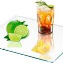 Clear Glass Cutting Board, 12"x 8" Small Tempered Glass Cutting Board for Kitchen Countertop, Cutting Chopping with Rubber Anti-Slip Feet, Scratch, Heat and Shatter Resistant, Easy to Clean