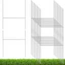 12 Pack Metal Yard Sign Stakes, 24" x 10" H Frames Yard Stakes (Needs assembly) for Yard Sale Sign Outdoor, Advertising Board, Custom Garage Sale Sign, Guidepost