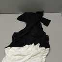 Prettywear Women's Sexy Off Shoulder Tops Dressy Long Sleeves Going Out Nightout Shirt 2025 Fall Clothes (Large, Black_whitepattern)