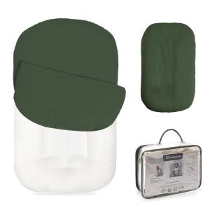 Baby Lounger - Snuggle Cozy Me Infant Lounger for Newborns | Breathable & Soft, Portable Awake-Time Pad, Essential Baby Gift (Lounger Cover Included) (Green)