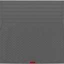 Motor Trend FlexTough Gray SUV Cargo Liner & Car Trunk Mat - Universal Trim-to-Fit All Weather Cargo Mats for Back of SUV - SUV Trunk Mat & Trunk Liner Floor Mat Cargo Cover - Trunk Cover