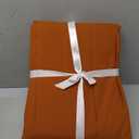 NEXHOME PRO 100% Organic Cotton Duvet Cover Set King Size Linen Pleated Design,Terracotta Burnt Orange, 3pc Bedding Set with Zipper Closure, Soft, Lightweight and Breathable (104"x90", No Comforter)
