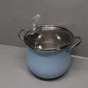 VOTTERCO Nonstick Stockpot With Lid 5 Quart, Professional Stainless Steel Blue Soup Pot with Riveted Handles, Polished Cooking Pot for Induction Ceramic Electric Gas Stoves, Dishwasher Safe (Blue)