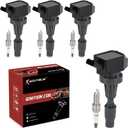 UF817 Ignition Coil Pack and Iridium-Platinum Spark Plugs Set of 4 Compatible with Hyundai Elantra Tucson Sonata Kia Forte Soul 2015-2022 1.6L L4 Replaces#GN10910