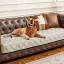 Ameritex Waterproof Dog Bed Cover Pet Blanket with Anti-Slip Back for Furniture Bed Couch Sofa (30x90 Inch (Pack of 1), Ivory)