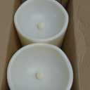 Homemory 6" x 9" Extra Large Outdoor Waterproof Candle with Auto 6-Hour Timer, Ivory Plastic Made, Long Last for Half A Year, Set of 2