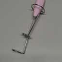 PowerLix Milk Frother Handheld Battery Operated Electric Whisk Foam Maker for Coffee, Latte, Cappuccino, Hot Chocolate, Durable Mini Drink Mixer with Stainless Steel Stand Included (Light Pink)