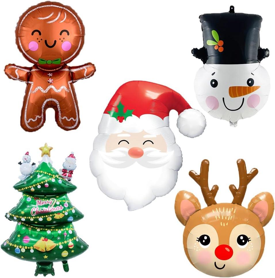 2 x Beaumode 18inch Valentines Day Heart Balloon Set 25pcs Metallic Mylar Balloons for Galentines Day Bachelorette Engagement Birthday Proposal Photo Backdrops Party Decorations (Christmas)