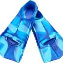 Kids Swim Fins,Comfortable Silicone Flippers for Swimming and Diving,Size Suitable Beginners Kids Girls Boys Adults (3XS ( US Kids 8-11.5 ), AAC-OceanBlue)