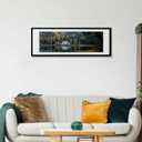 upsimples 12x36 Picture Frame, Display Pictures 10x30 with Mat or 12 x 36 Without, Wall Hanging Long Frames, Black, 1 Pack