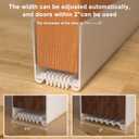 Door Draft Stopper, 36” Length Cuttable Weather Stripping Door Seal, Strong Adhesive Door Sweep for Exterior and Interior Doors (1, White)