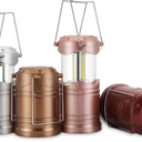 Lichamp LED Camping Lantern, 4 Pack Battery Powered Flashlight for Power Outages,