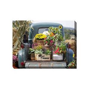 Fresh Produce in Vintage Truck Indoor Outdoor Canvas Wall Art
16x24