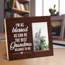 Grandma Gifts From Granddaughter Grandson Grandkids, Rustic Best Grandma Wood Picture Frame Gift, Grandmother Gifts for Birthady Christmas Mother's Day, Display Photo 4 x 6 Inch