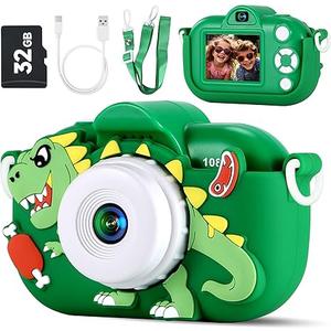 Kids Camera Boys Toys for 3 4 5 6 7 8 9 Years Old Boys, 48MP Dual Lens Kids Digital Camera Christmas Birthday Gifts, 1080P HD Video Selfie Toddler Camera with 32G SD Card