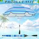 Buryeah 2 Pcs Automatic Chair Umbrella with Universal Clamp 44" UPF 50+ Portable Clamp on Beach Chair Adjustable Wheelchair Umbrella for Outdoor Patio Parasol