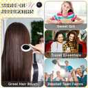 12 Pcs baseball Mini Detangler Brush, Folding Mirror Hair Brushes, Travel Hair Brush, No Tangle Soft Flexible Bristles for Straight, Curly, Thick Hair for baseball Team Gift Sport Party