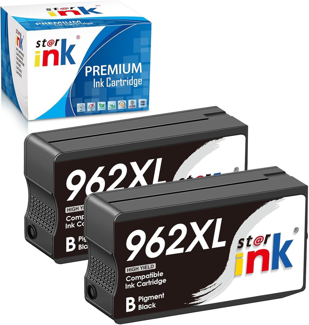 Starink 962 962XL Ink Cartridges Black 2PACK