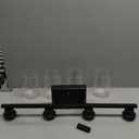 Unicozin Modern Bathroom Light Fixtures, 4 Light Vanity Lights Over Mirror, Black Wall Lamp with Clear Glass for Living Room Cabinet Bedroom Porch