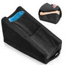Buryeah Arm Elevation Pillow with 2 Pockets, Soft Ergonomic Support Pillow for Elbow Rest Wedge Broken Arm Gifts with High Density Foam for Recovery Sleeping(Black)