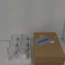 ComSaf 25oz Airtight Glass Canisters with Lids Set of 6, Square Food Storage Jar Container with Clamp Lids for Kitchen Canning Cereal Coffee Pasta Sugar Beans Spice