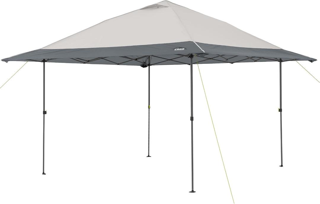 CORE 13 FT x 13 FT Instant Pop Up Canopy Tent | Portable Straight Leg Outdoor Gazebo Shelter with Wheeled Carry Bag | Perfect for Camping, Beach, Picnic, Backyards, BBQ, Tailgate, Patio and Party, 13' x 13' Center Push Instant Canopy