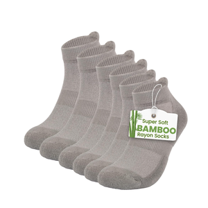 TheGreenSticks Thick Diabetic Ankle Socks - Walking, Yoga, Running- Rayon Derived From Bamboo Socks for Women & Men [6 Pairs] L