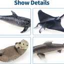 36PCS Sea Animal Toys with Shark, Whale, Octopus & Other Ocean Animal FigurinesToys for Kids, Ocean Theme Cake Toppers Party Favors Birthday Gift for Boys Girls