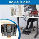 Mount-It! Ergonomic Under Desk Footrest with Massage Rollers, Adjustable Height & 30 Tilt Foot Rest Under Desk (4.25"6.75"), Office Foot Stool with Non Slip Surface (Black)