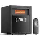 Shinic Portable Space Heaters for Indoor Use Energy Efficient, 1500W Infrared Space Heater, Remote Control, Timer, Infrared Heaters for Indoor Use Large Room, ETL Listed, Lifetime Filter