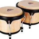 EASTROCK Bongo Drums 7 and 9 Set for Adults Beginners Professionals Tunable Wood and Metal Drum Percussion Instruments with Tuning Wrench(7+9 Bongos)
