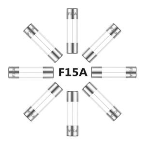 15A 250V 5x20MM Fast Blow Glass Fuse 15 Amp 250 Volt 0.2 x 0.78 Inch Fast-Acting Tube Fuses F15AL250V (Pack of 30Pcs)