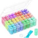 12-Grid Diamond Painting Storage Containers with Removable Dividers, 48 Leak-Proof Bottles, Bead Organizer for DIY Crafts, Rhinestones, Jewelry Making Accessories