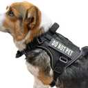 Tactical Dog Harness for Small and Medium Breeds, Air Dog Vest No Pull with Reflective Do Not Pet Patches, Breathable Dog Molle Vests for Training Walking Hunting Black