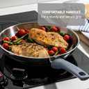 T-fal Essentials Stainless Steel Cookware Set, 2-Piece 8" and 10.5", Induction Compatible, Oven Safe 350F, Pots and Pans Set, Cooking Skillets, Cookware, Kitchen Frying Pans, Silver/Blue