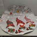 Christmas Round Rug 3ft Area Rugs for Living Room Rug, Winter Gnome Circle Rug Non-Slip Carpets Kids Bedroom Bathroom Indoor Outdoor Rugs Xmas Decor, Grey