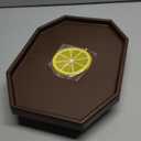 Sofa Arm Clip Table, Armrest Tray Table, Drinks/Remote Control/Snacks Holder  (Platic, Brown)